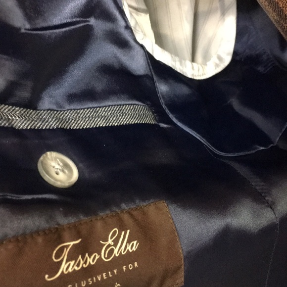 Tasso Elba-Blue 100% LINEN Blazer NWT 40R SWAG!! - Picture 6 of 6